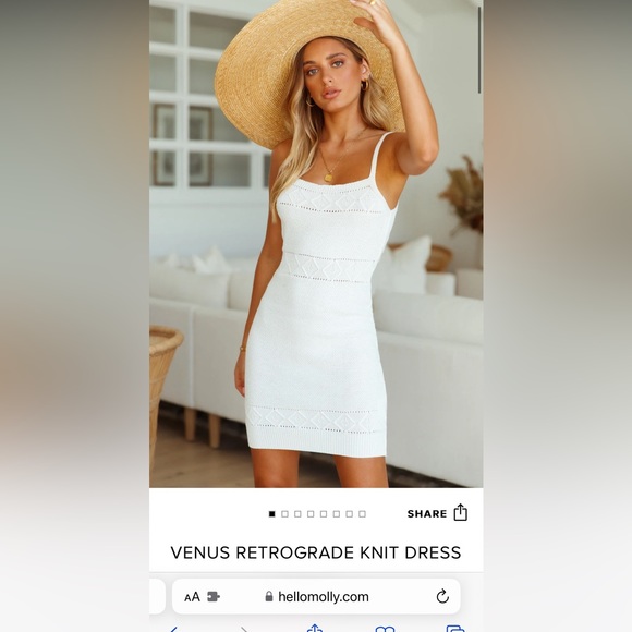 Hello molly Knit white dress - Picture 1 of 4
